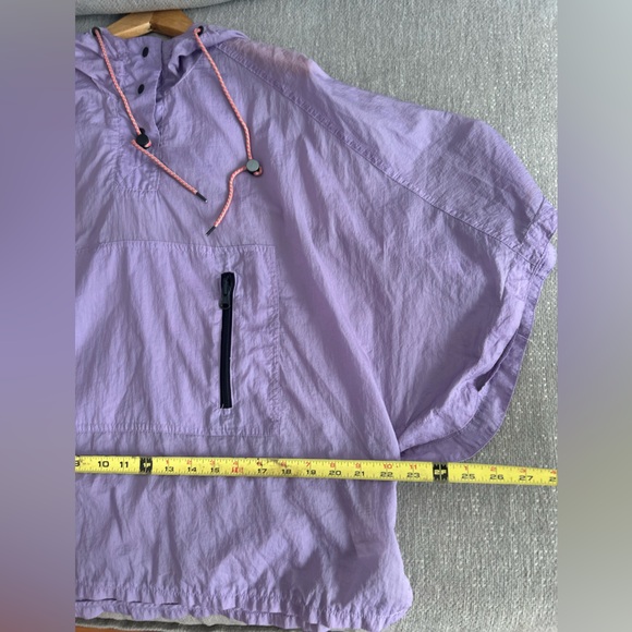 Silence + Noise Purple Windbreaker oversized Poncho Jacket size XS/S - Picture 6 of 8